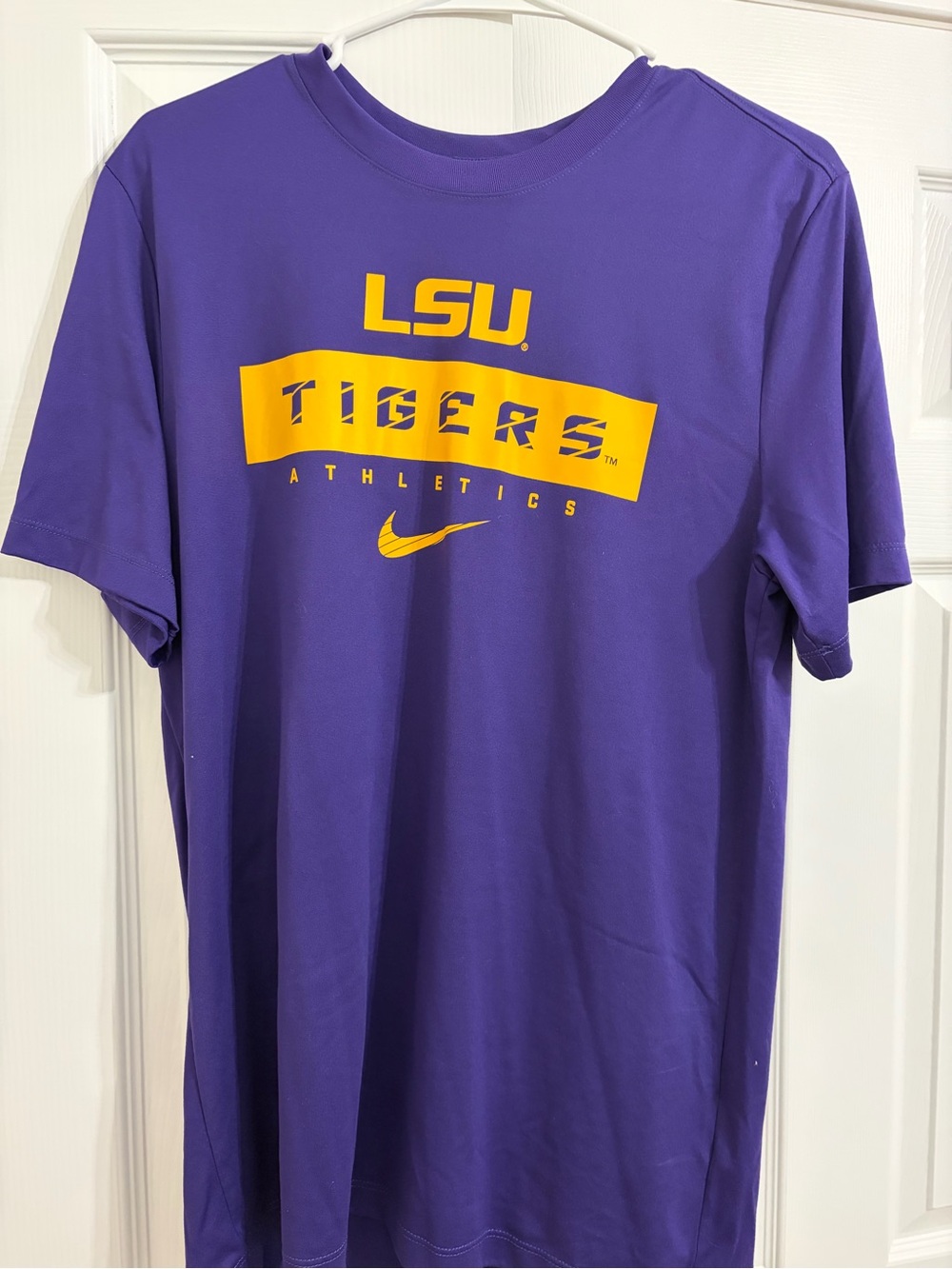Nike Purple LSU Tigers Short Sleeve Tee with Gold Print